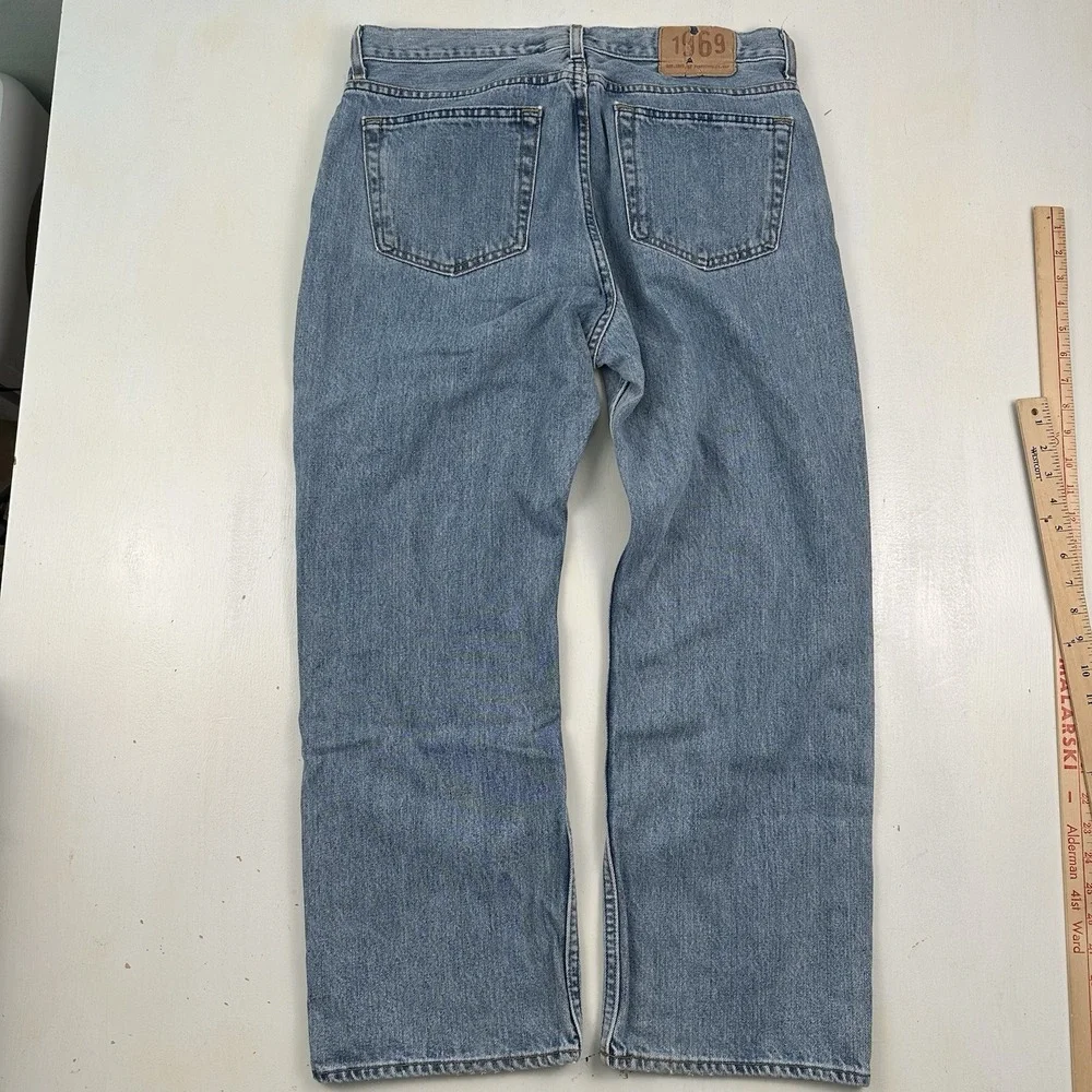 Vintage Y2K GAP Relaxed Jeans Men 34x28 Blue Denim Loose Light Wash Skate Grunge